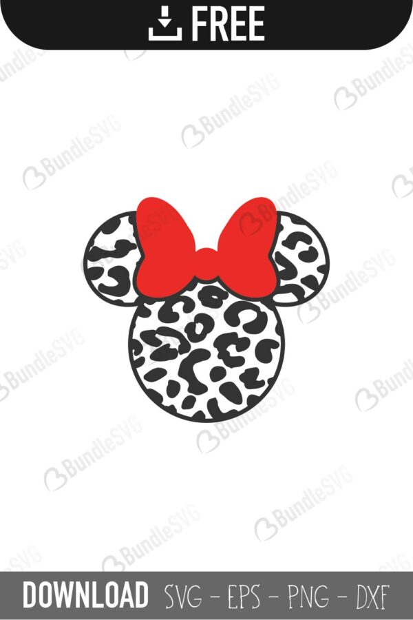 Minnie Mouse Cheetah SVG Cut Files