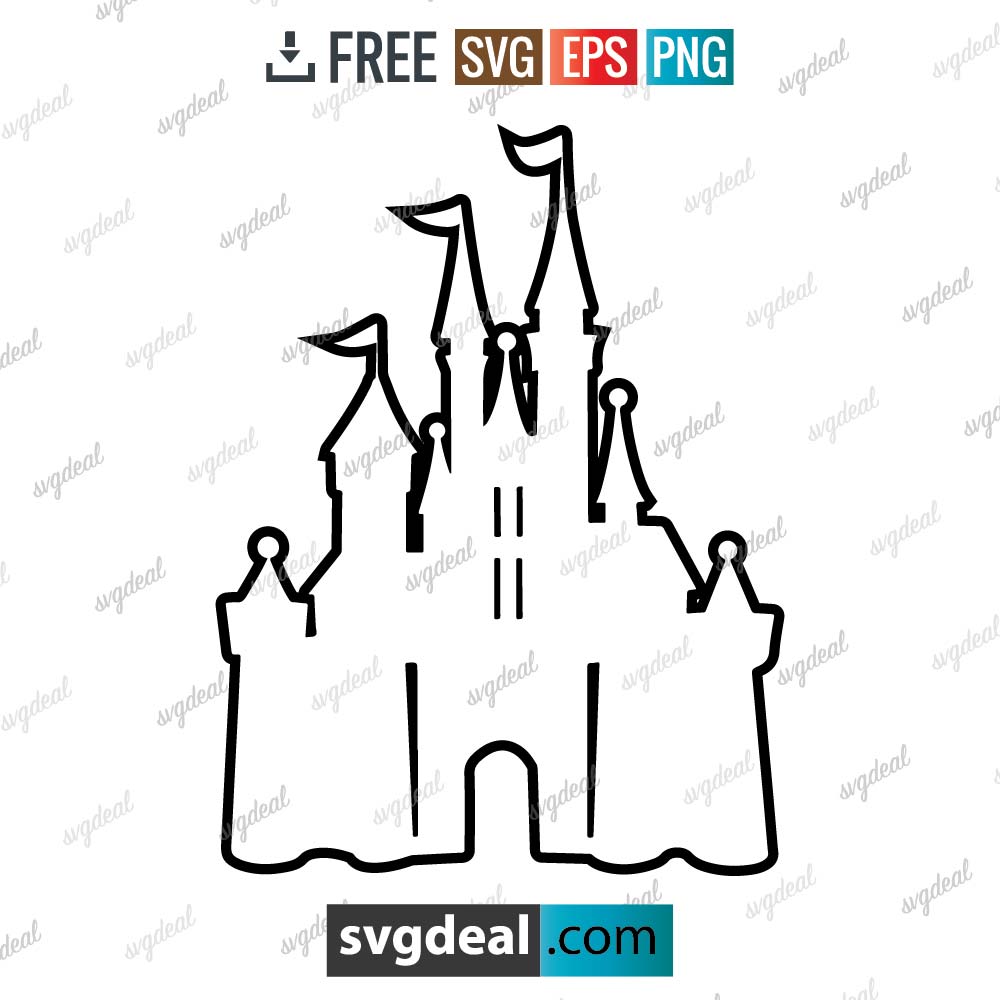 Disney castle svg, disney castle outline svg, Head Mickey mouse, magic kingdom svg