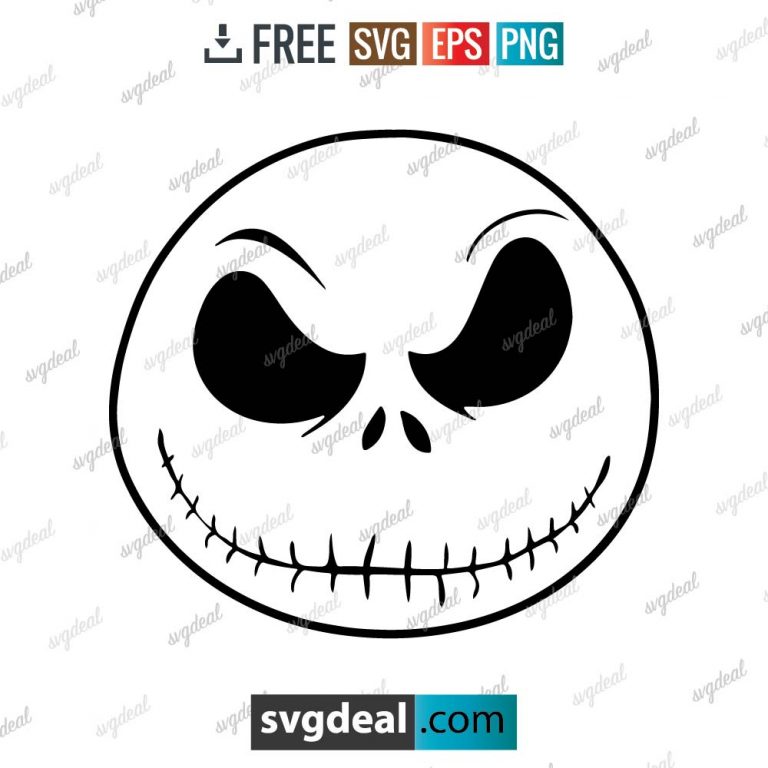 Jack Skellington SVG, Jack Skellington Face Nightmare Before Christmas – 0402