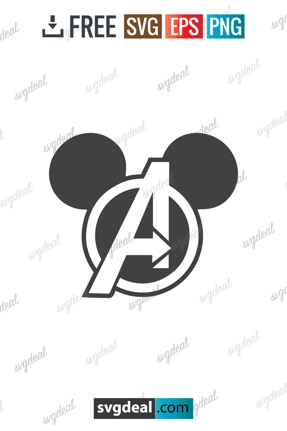 Marvel Mickey Head Svg - Free SVG Files