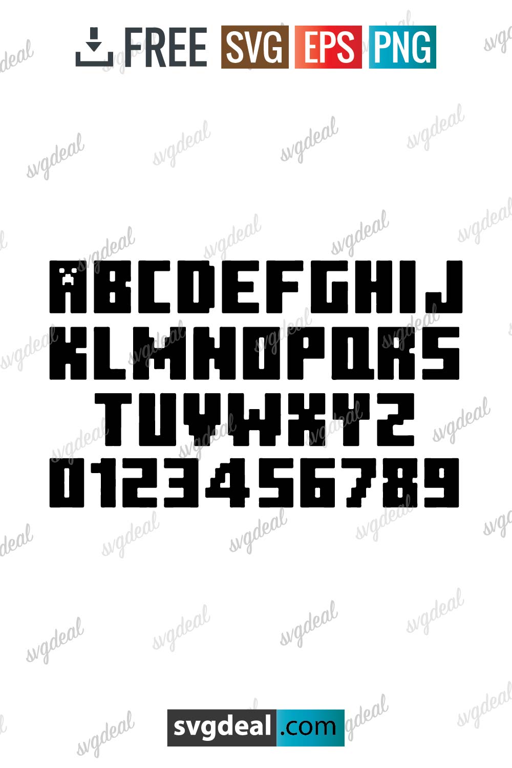 Minecraft Font Alphabet Svg Free Svg Files