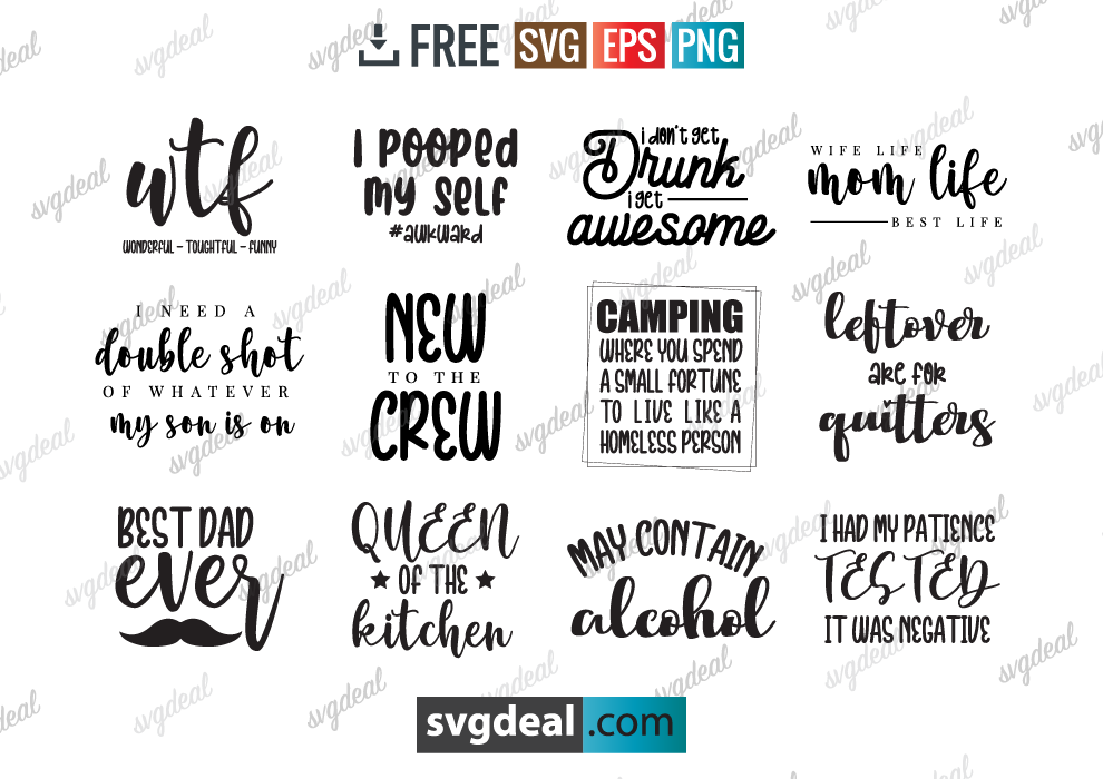 √ 12 Free Funny SVG Files For Your Cutting Machine - Free SVG Files