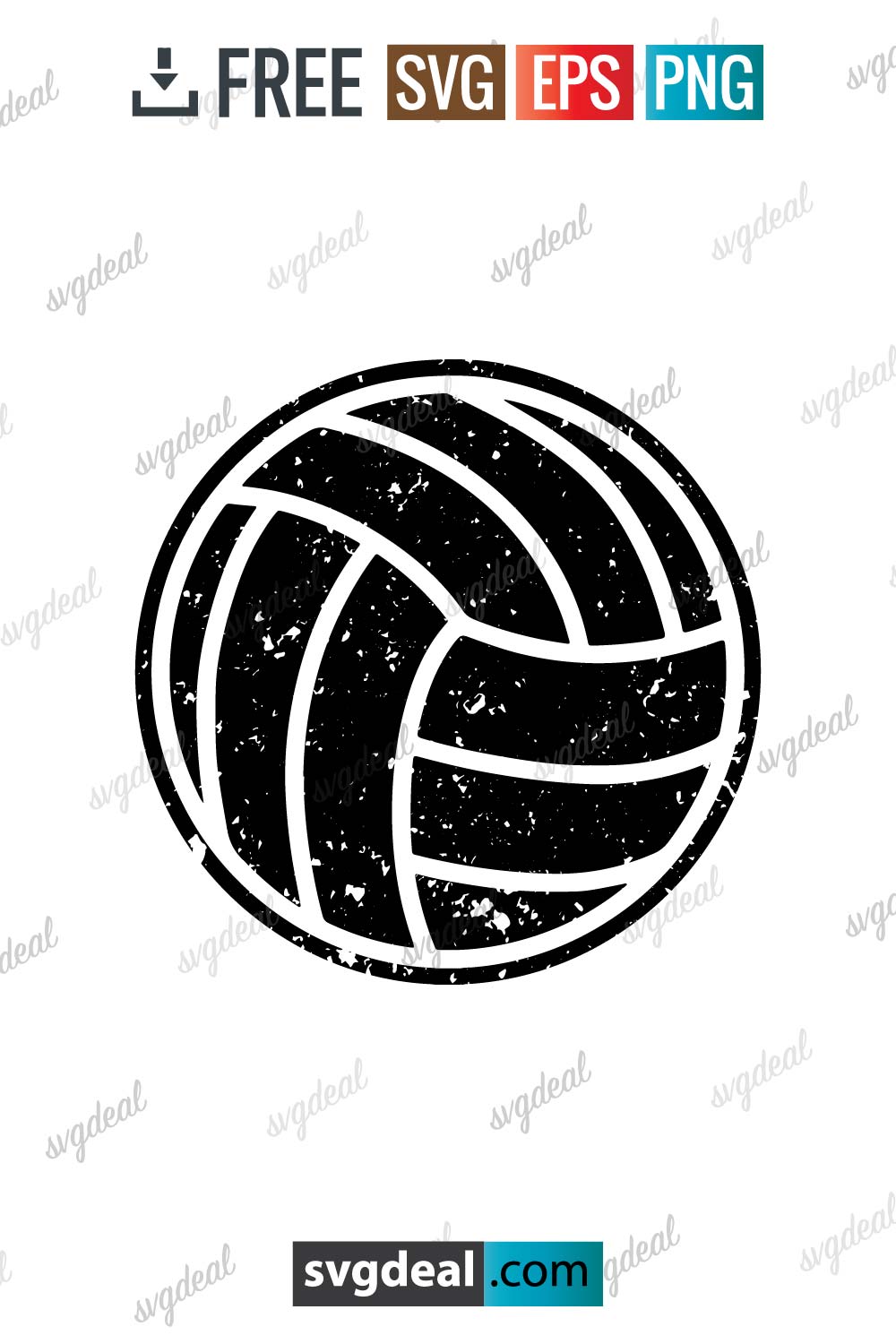 Distressed volleyball svg free svg files