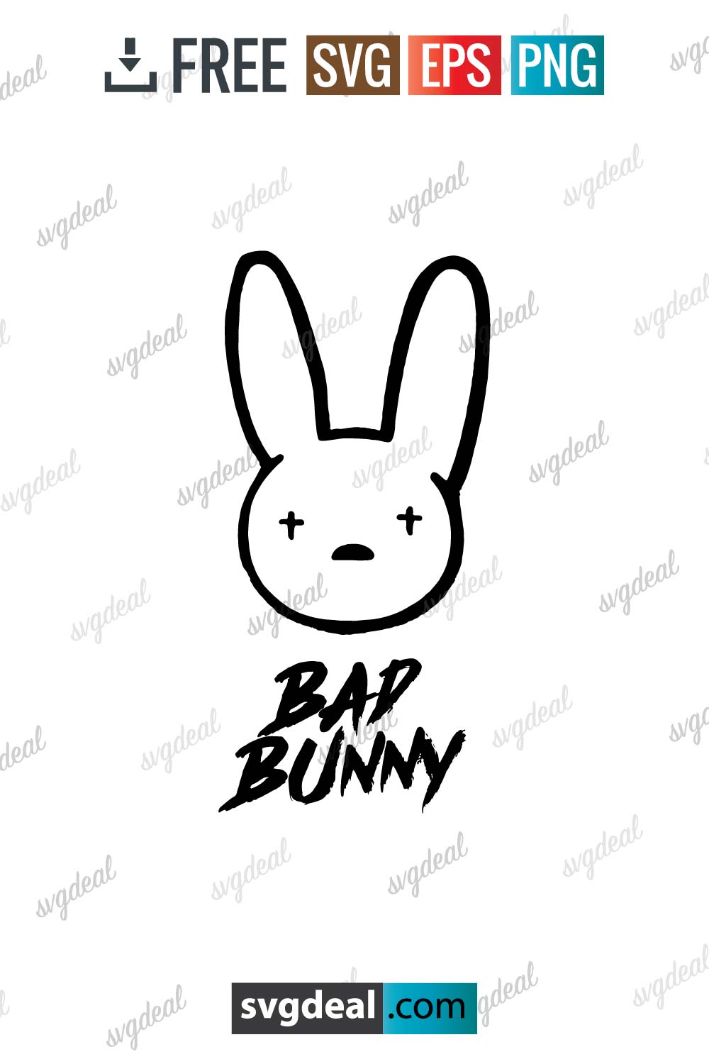 Bad Bunny Svg Free - Free SVG Files