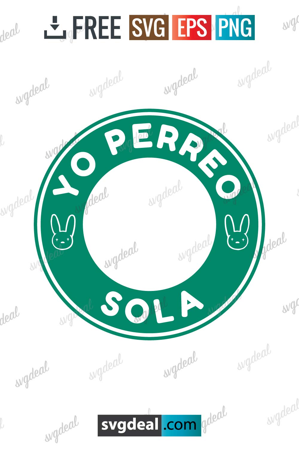 Bad Bunny Starbucks Cup Svg - Free SVG Files