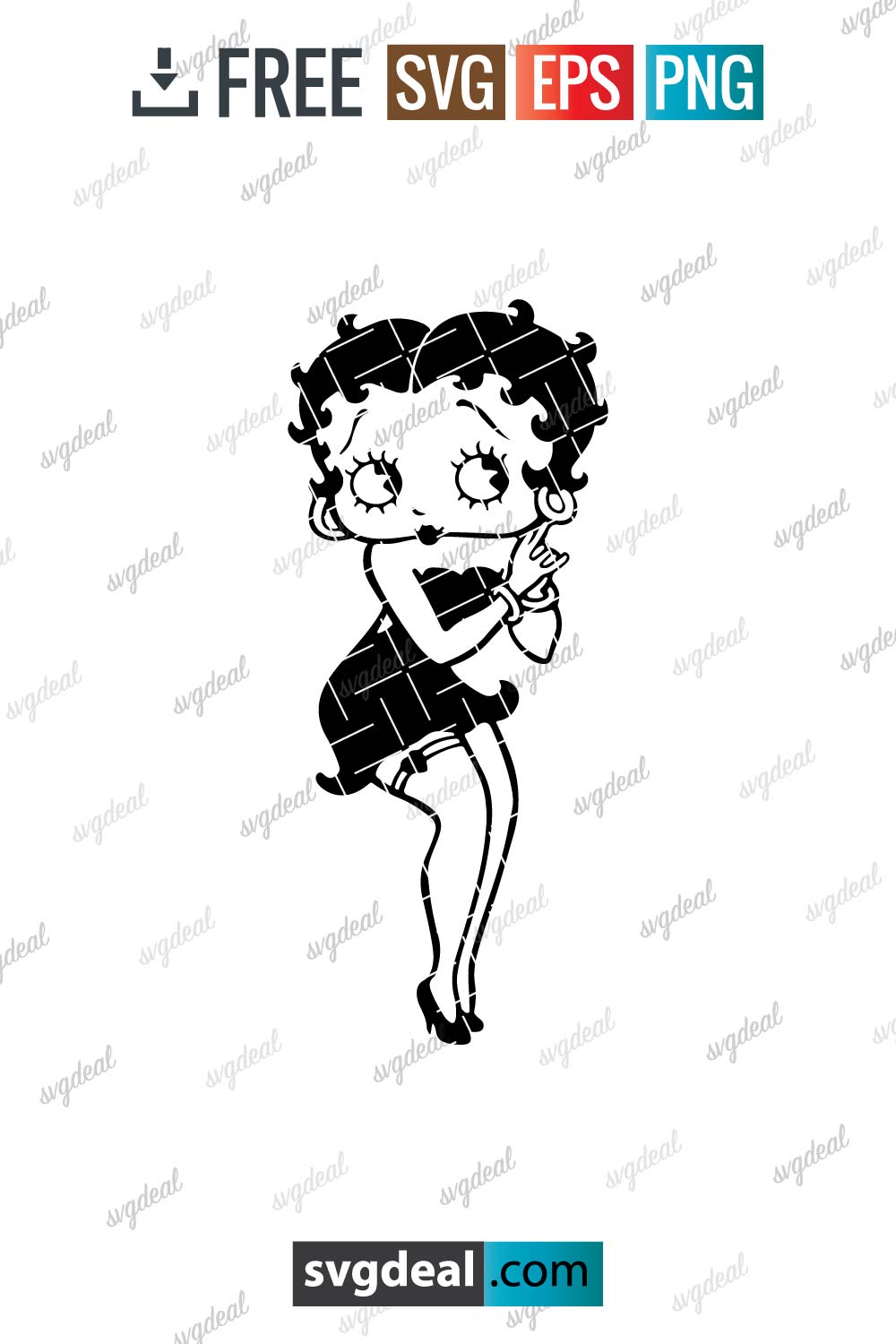 Betty Boop Svg Free - Free SVG Files