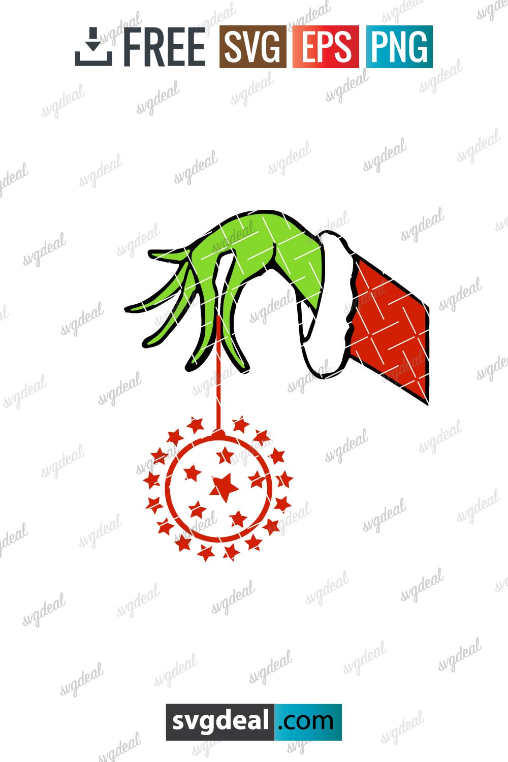 Grinch Holding Ornament Svg - Free SVG Files