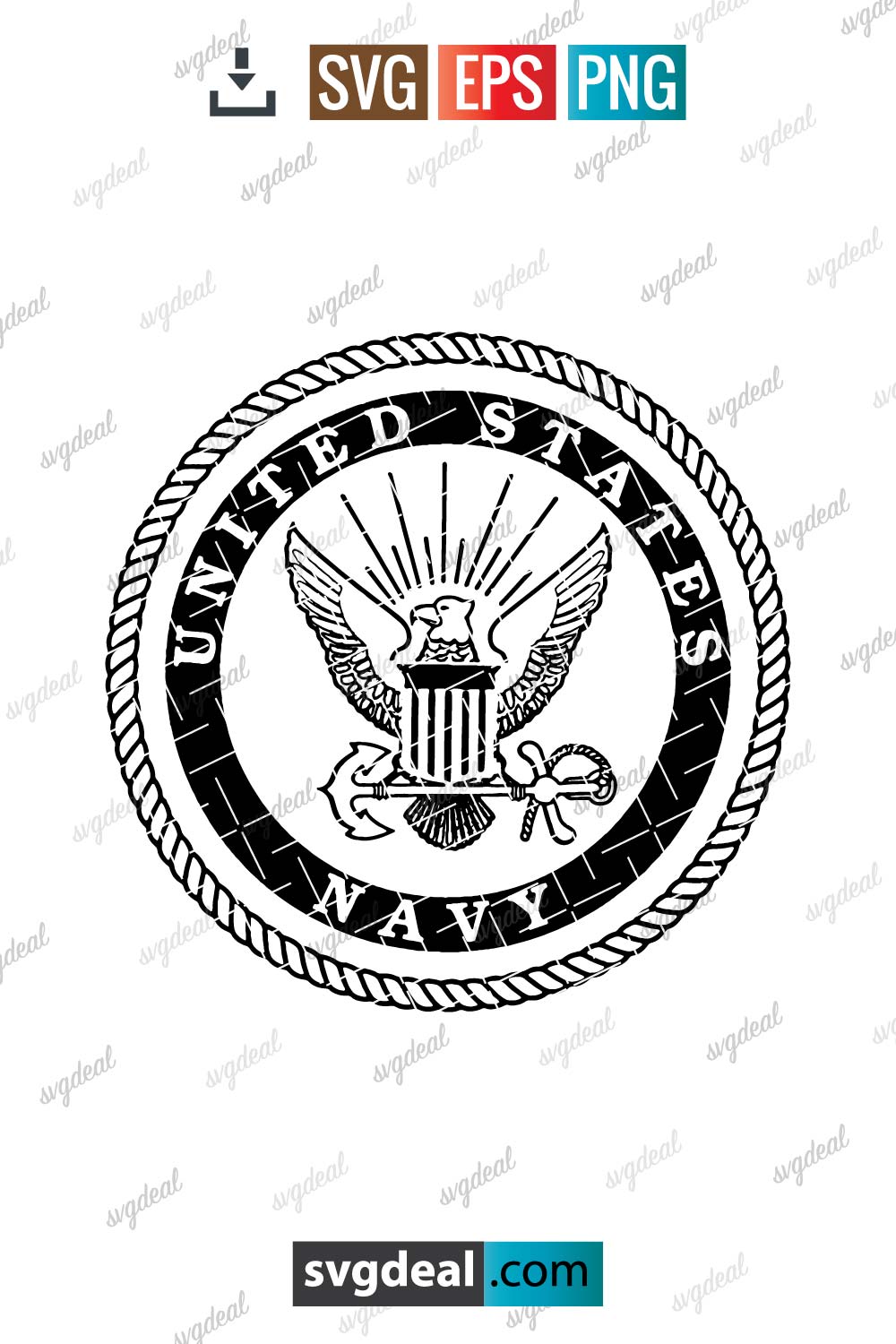 U.S. Navy with Seal SVG - Free SVG Files