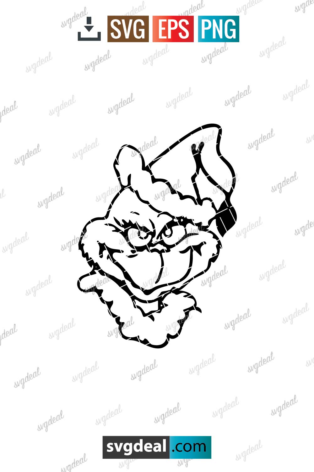 The Grinch Face Svg - Free SVG Files