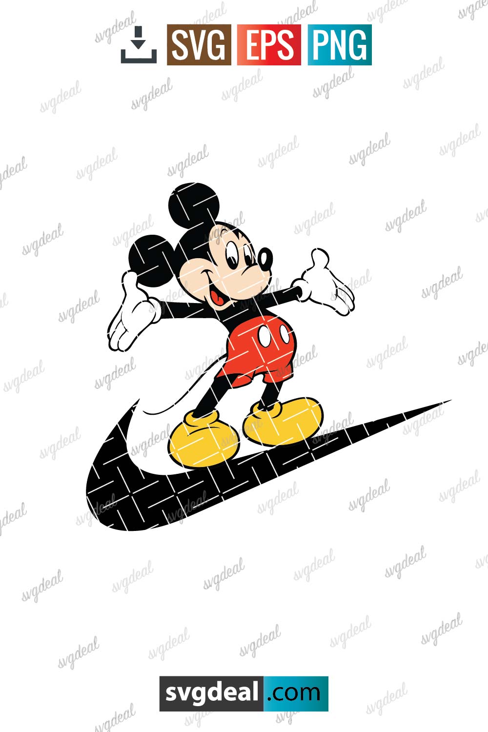 Mickey Mouse Nike Svg - Free SVG Files