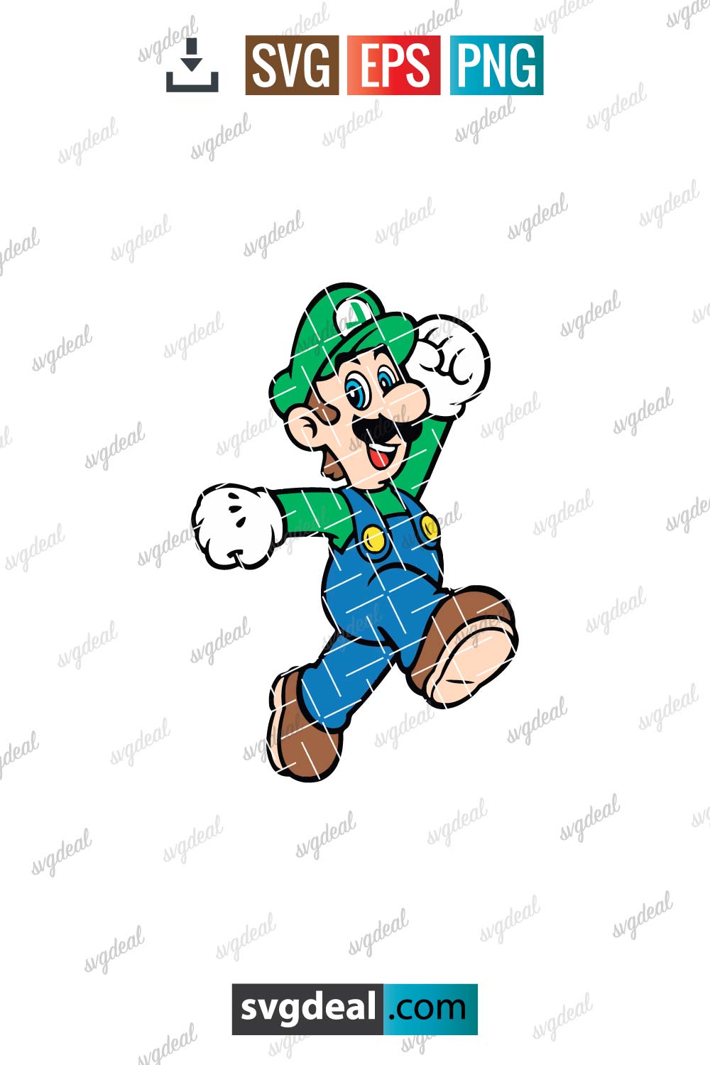 Luigi Svg - Free SVG Files