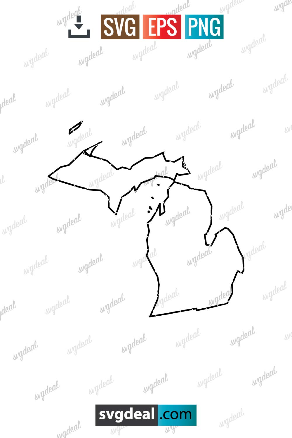 Michigan Outline SVG Free SVG Files   Prev 291014 01 