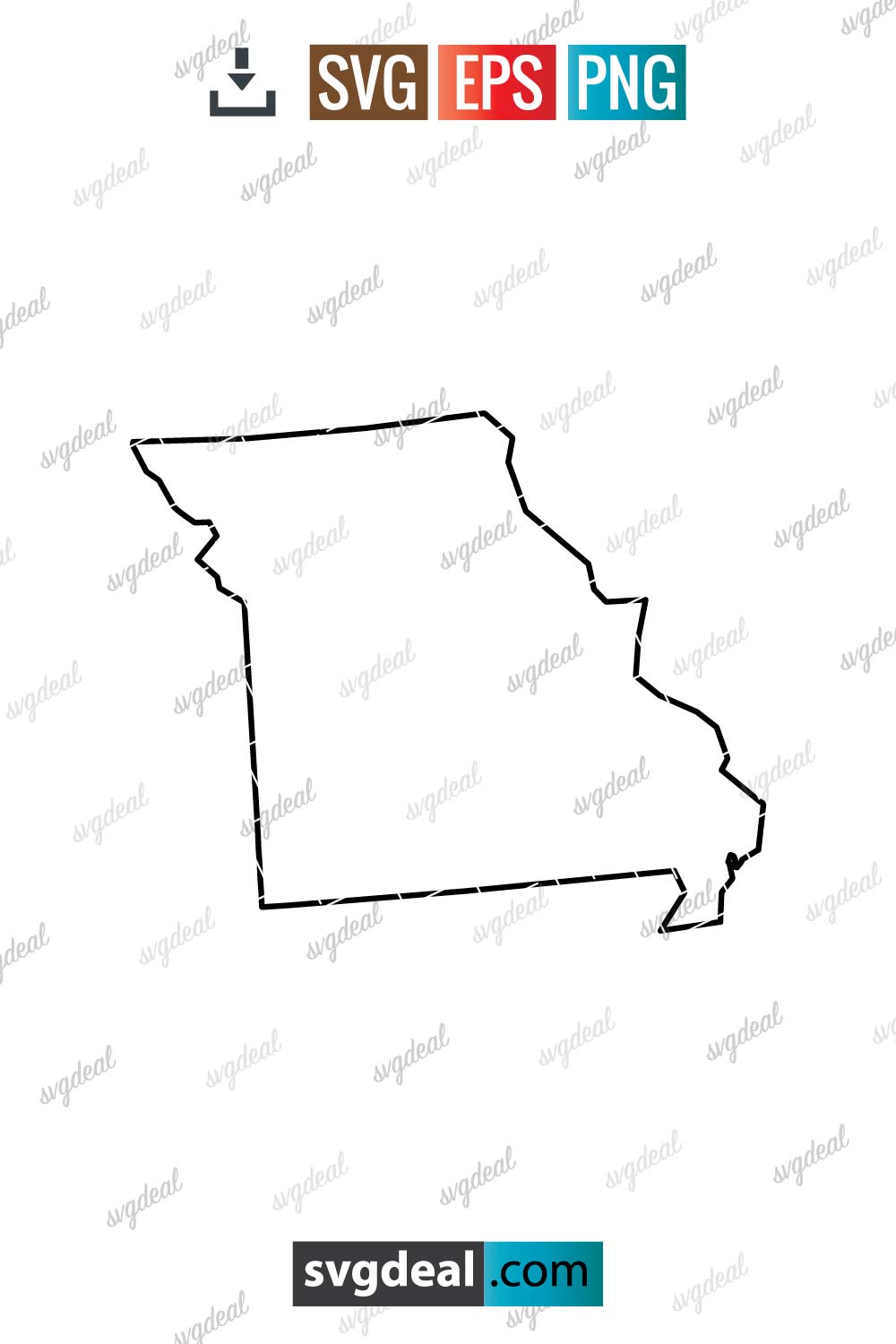 Missouri Outline SVG - Free SVG Files