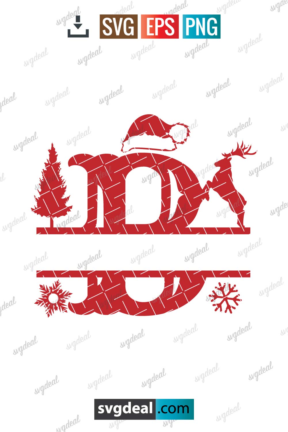 Letter B Christmas Split Letter Svg - Free SVG Files