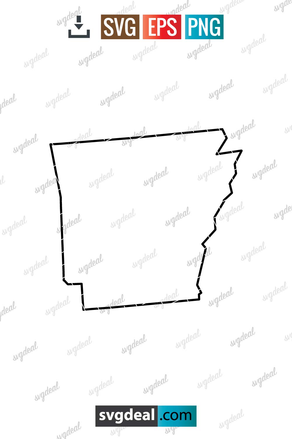 Arkansas Outline SVG Free SVG Files   Prev 71007 04 