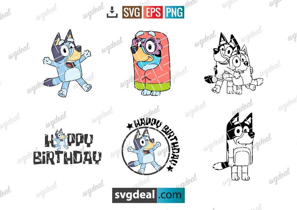 Bluey SVG Cut File: Unleash Your Creativity with the Beloved Blue Heeler!