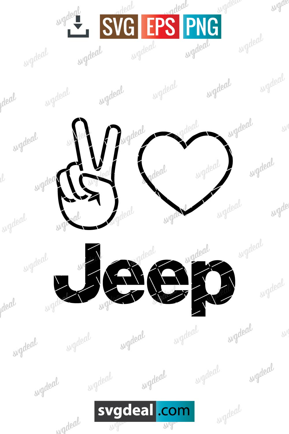 Peace Love Jeep Svg - Free SVG Files