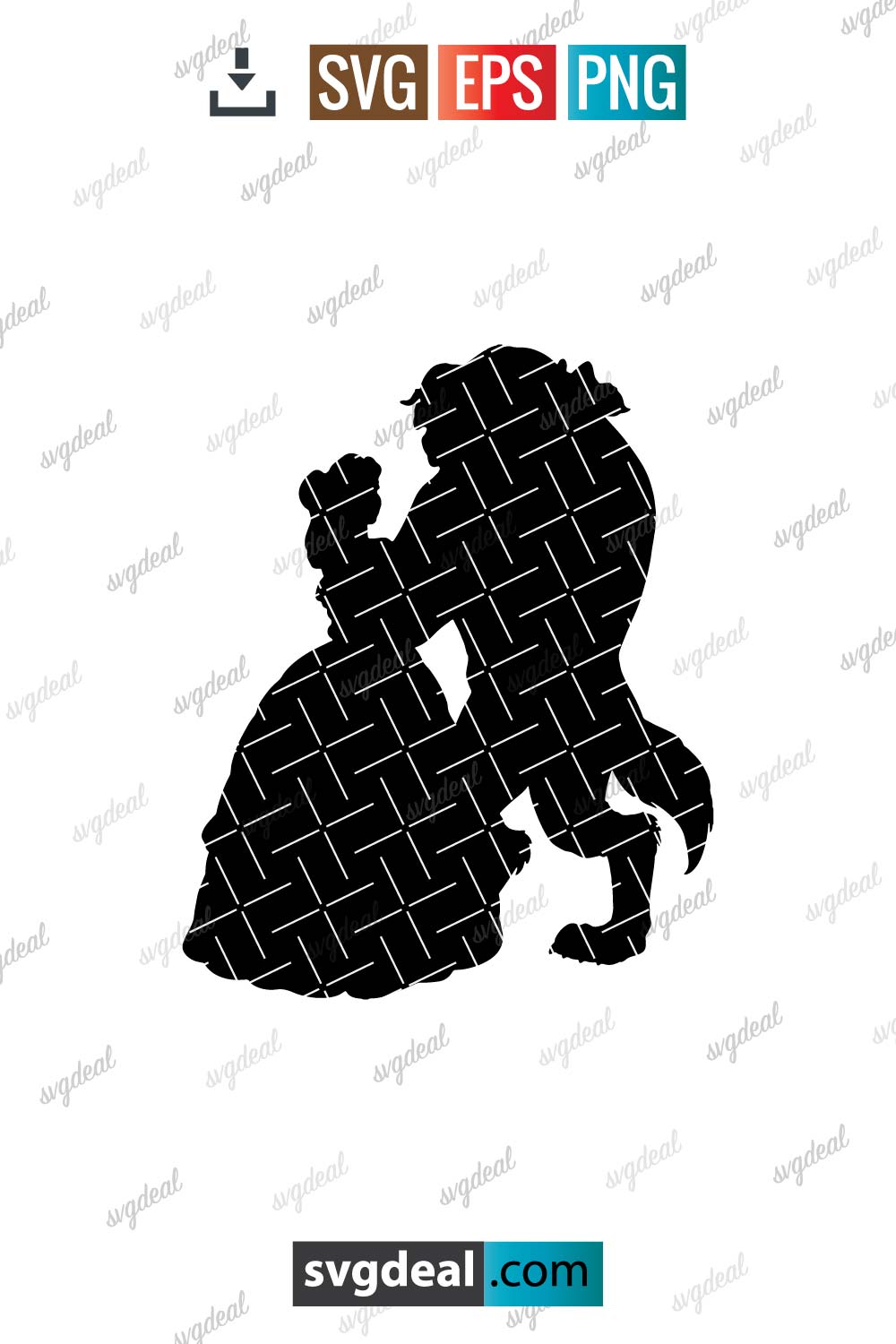 Beauty And The Beast Silhouette - Free SVG Files