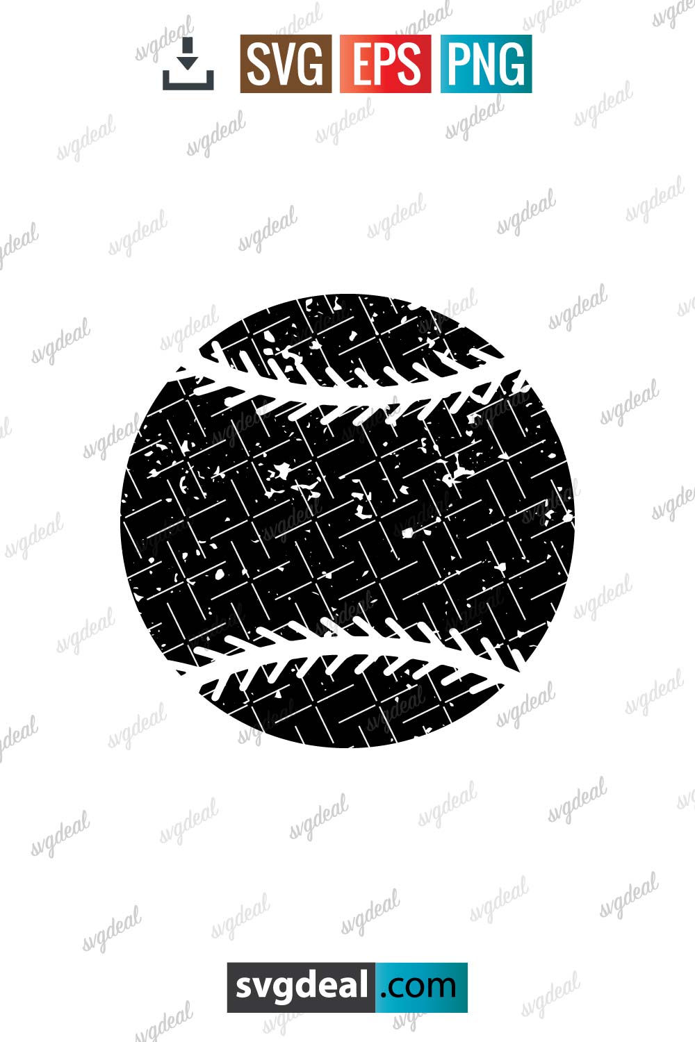 Distressed softball svg free svg files
