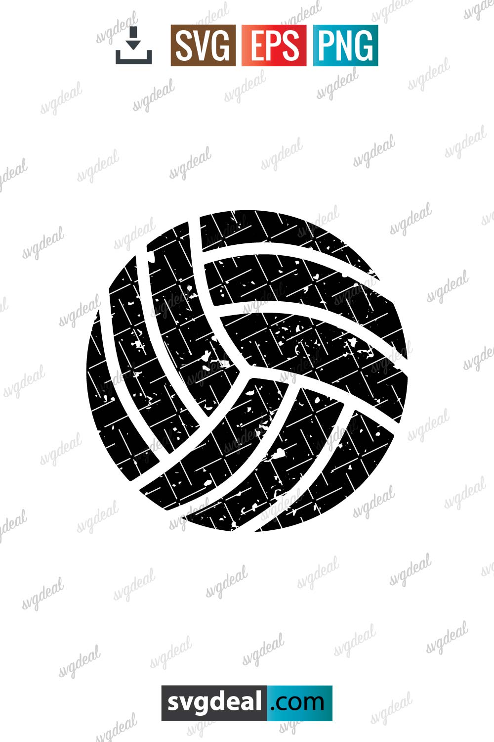 Distressed Volleyball Svg - Free SVG Files