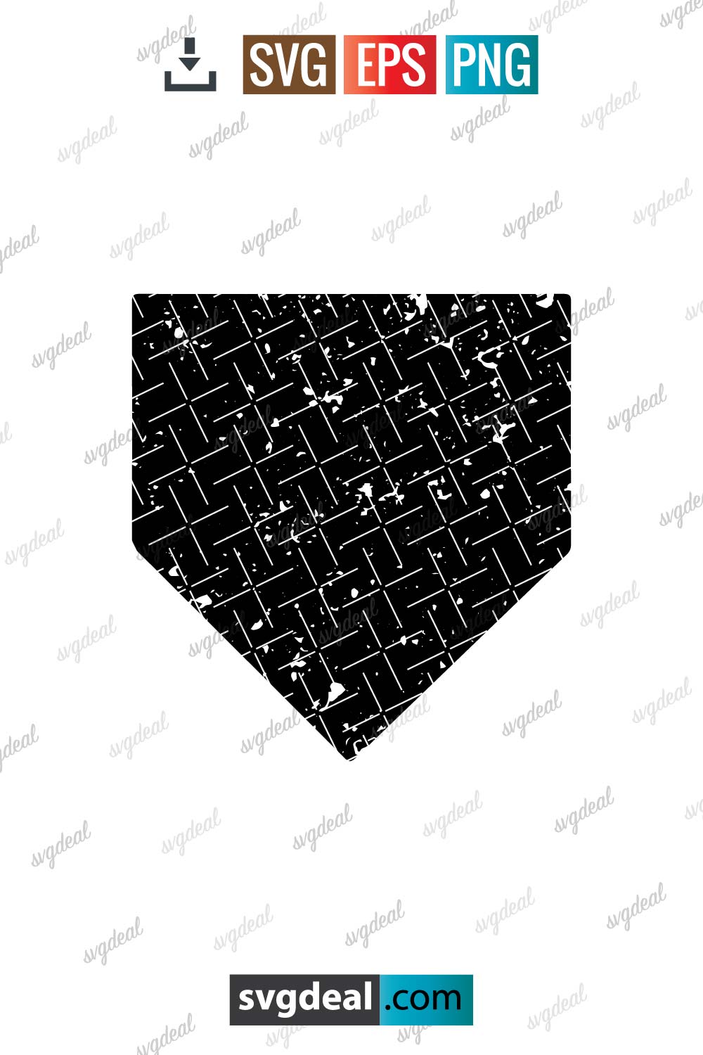 Distressed Home Plate Svg Free SVG Files
